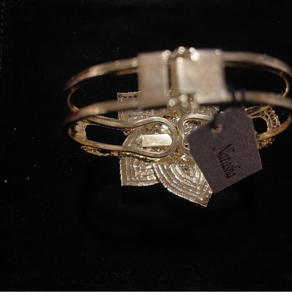 Natasha Red Rose Crystal rhinestones bracelet NEW Cuff Bracelet Valentines tags - Picture 4 of 8